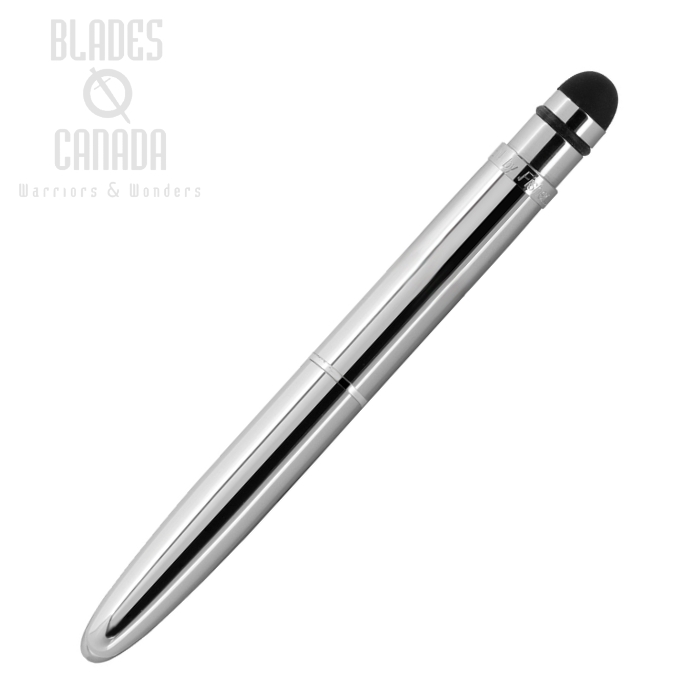 Fisher Space Pen BulletGrip Pen, Chrome with Touch Stylus, FPBGC/S